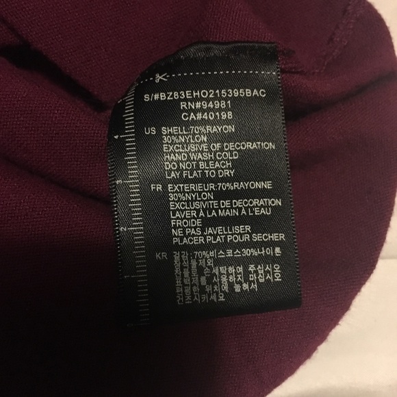 NWOT Twelve By Twelve Embellished maroon top - Picture 4 of 4